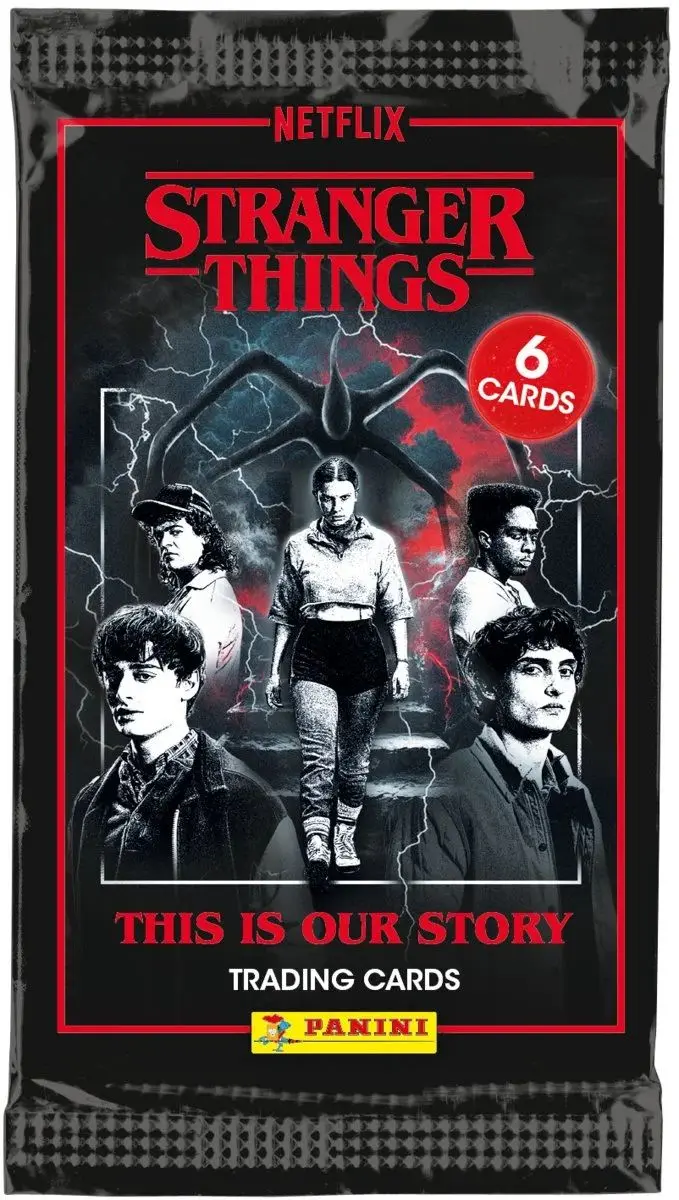 Panini Stranger Things Karty kolekcjonerskie Saszetka z 6 Kartami - Oficjalna Kolekcja