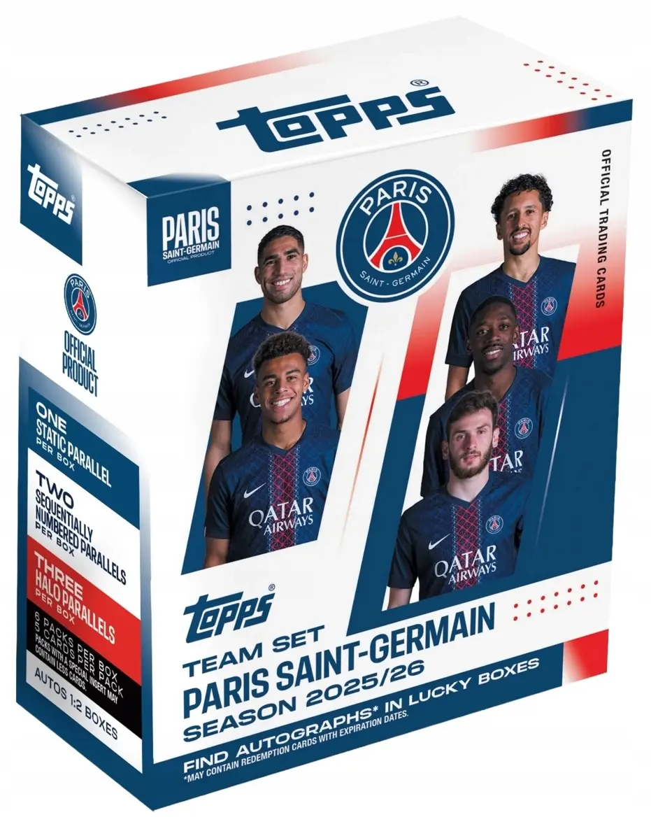 Topps PSG Team Set 2025/26 Oficjalny Zestaw Kart Paris Saint‑Germain