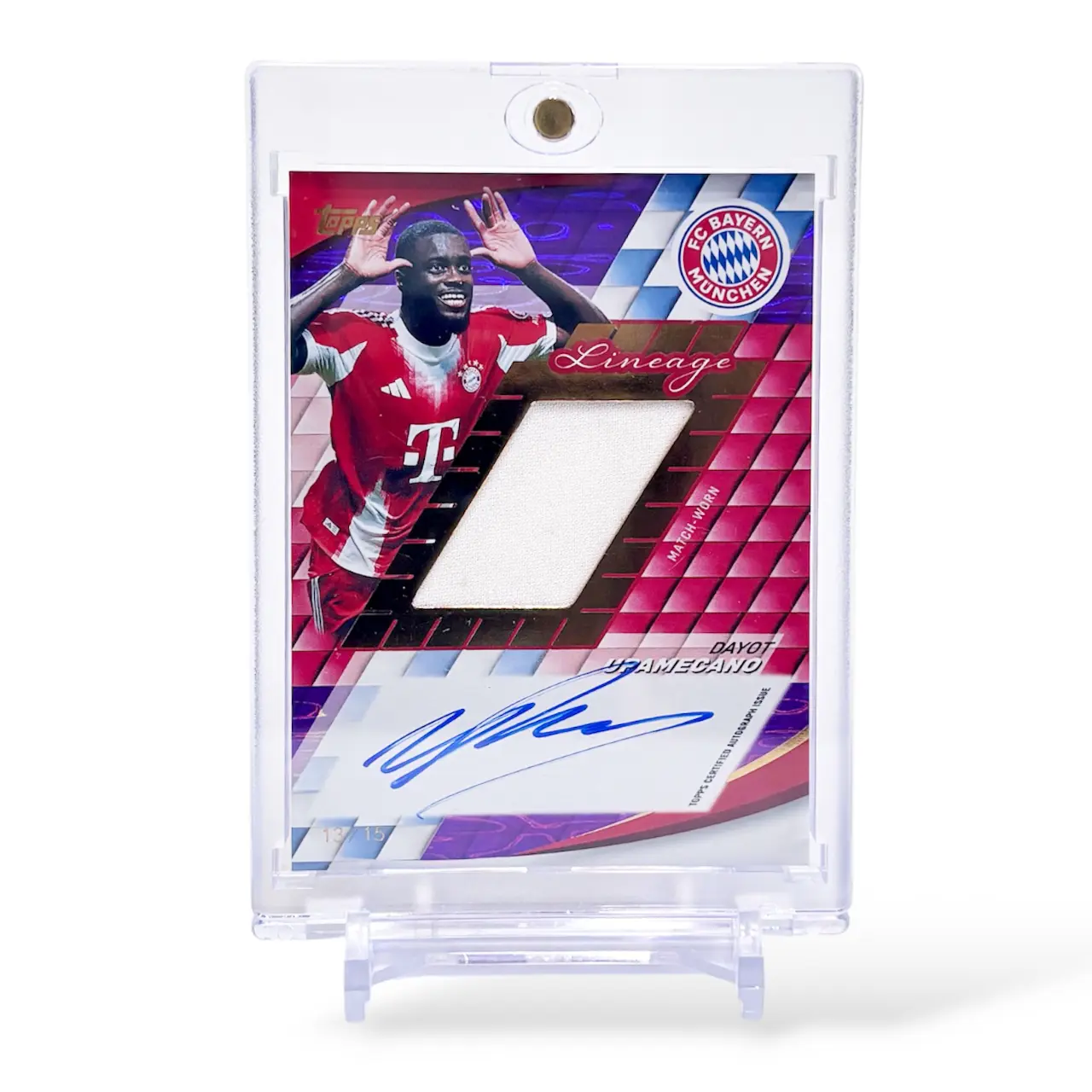 Dayot Upamecano 13/15 Topps Bayern Lineage Patch Auto