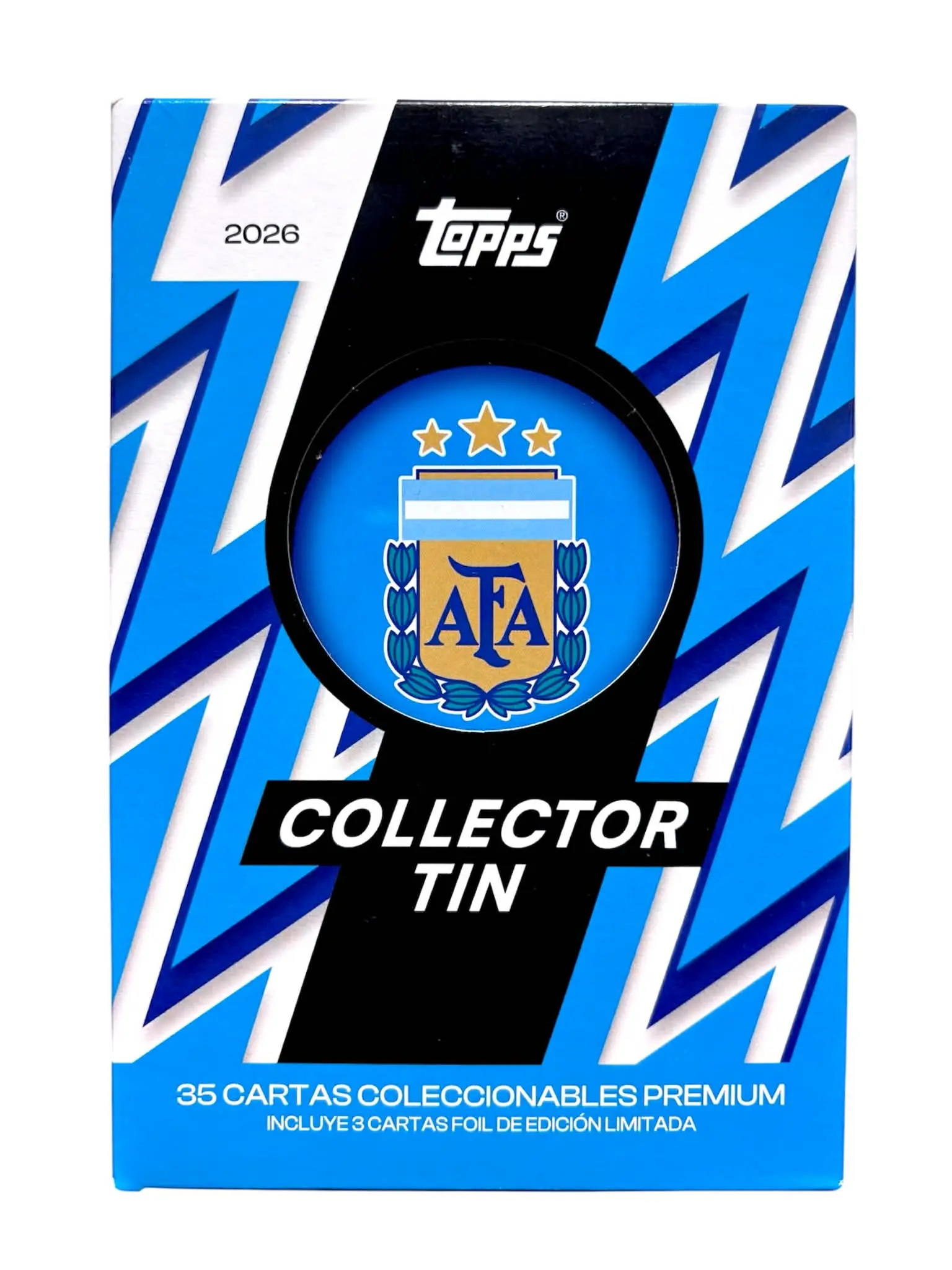 Topps Argentina Collector Tin 2025/26 - Kolekcjonerska Puszka z Kartami Piłkarskimi