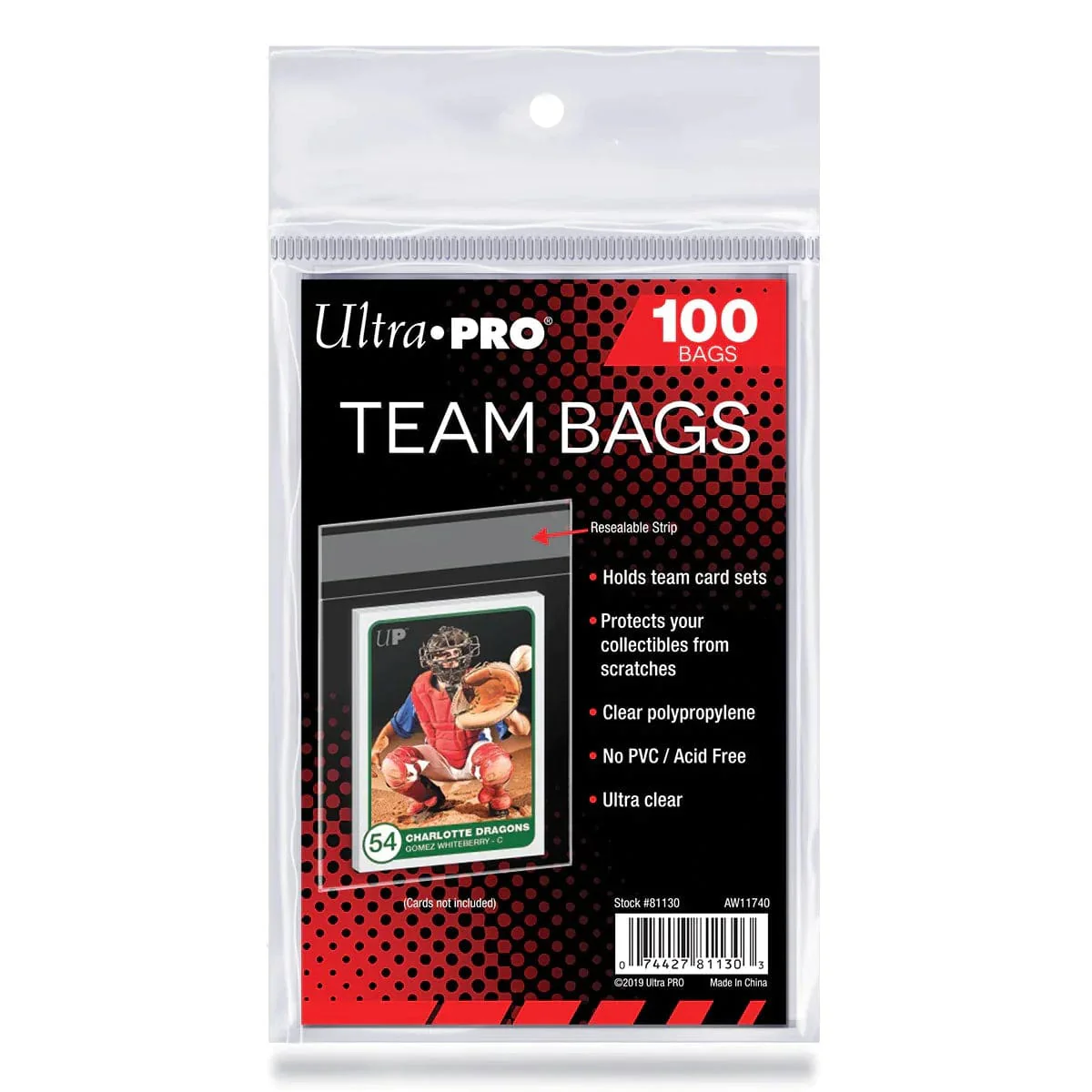 Ultra Pro Team Bags Sleeves Woreczki Koszulki Folijki - 100 sztuk