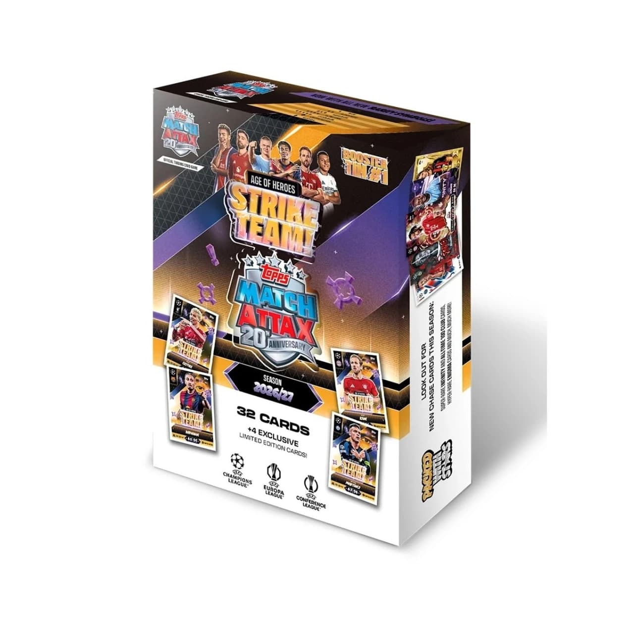 Topps Match Attax UCC 2026/27 - Mini Tin Age of Heroes - Strike Team - Booster Tin #1