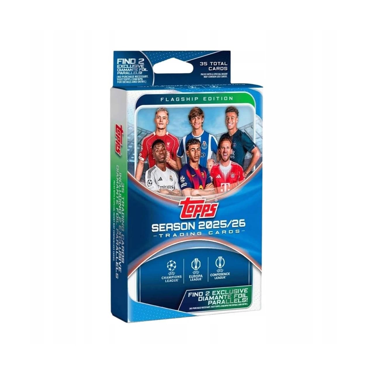 FLAGSHIP Topps UEFA Club Competitions UCC 2025/26 Karty Piłkarskie - Hanger Box