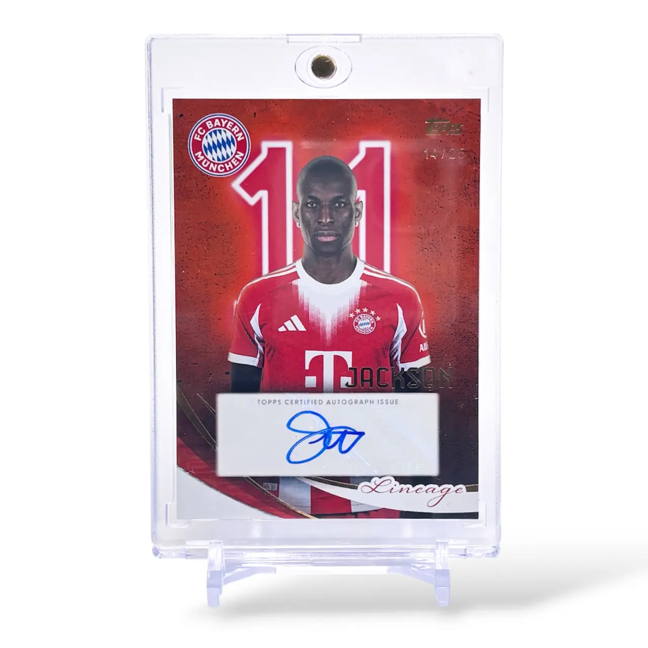 Nicolas Jackson 14/25 Autograf na karcie Topps Lineage FC Bayern München 2025/26